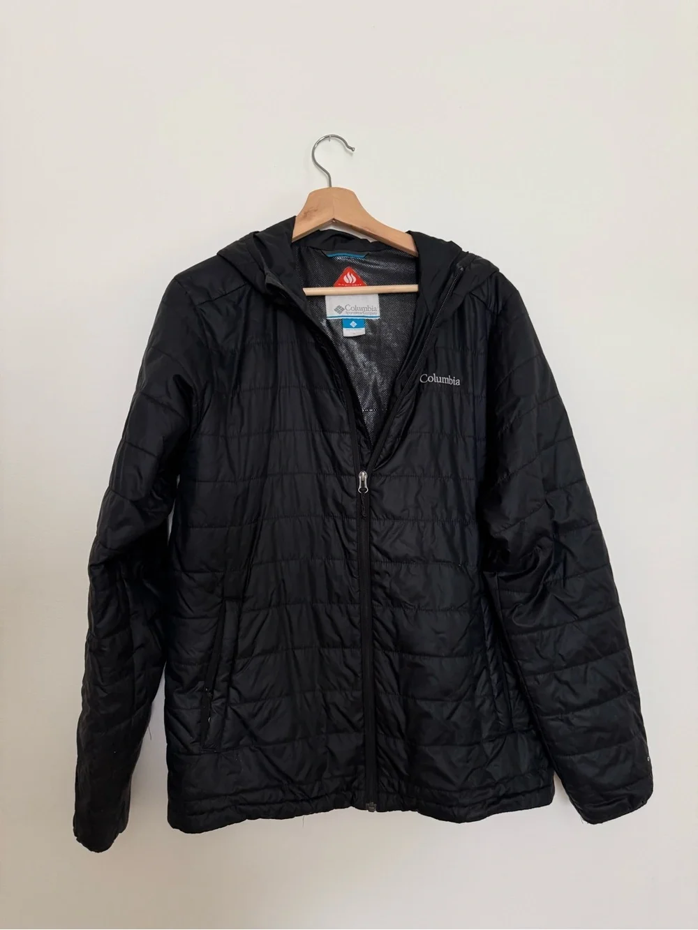 Columbia Black Hooded Quilted Jacket