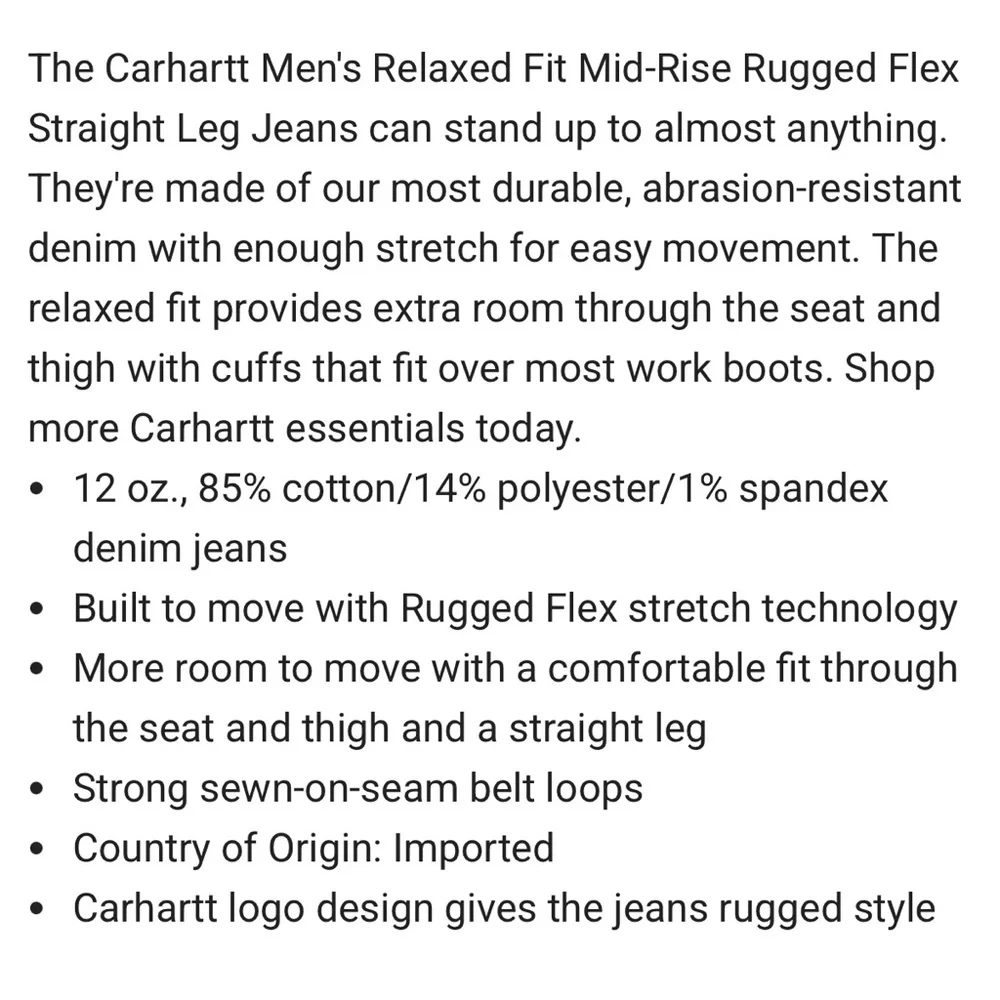 Carhartt rugged flex
