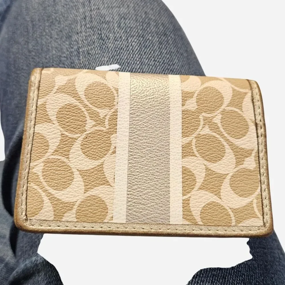 Coach gold leather