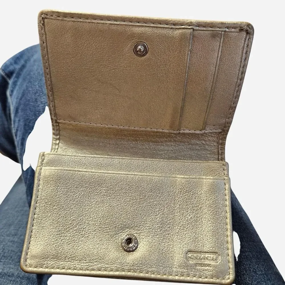 Coach gold leather
