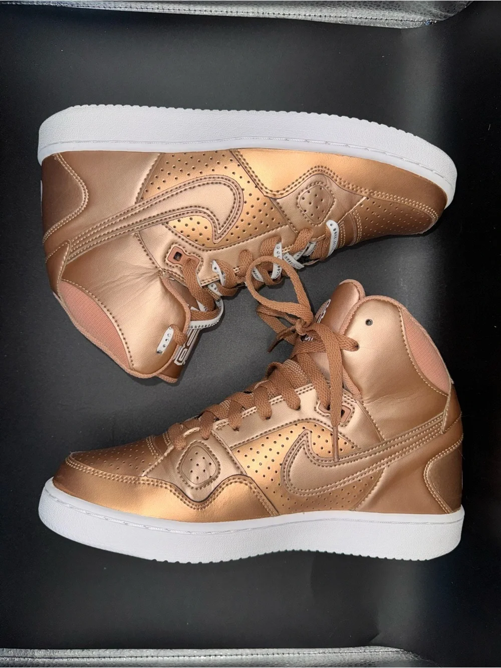 Nike Force High Metallic Bronze/Copper High-Top Sneakers – women’s 8.5