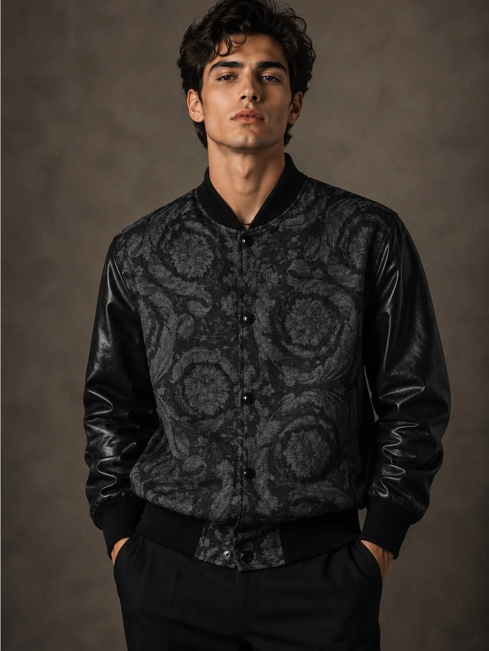 Authentic Versace Baroque Cloquet Bomber Jacket size 48