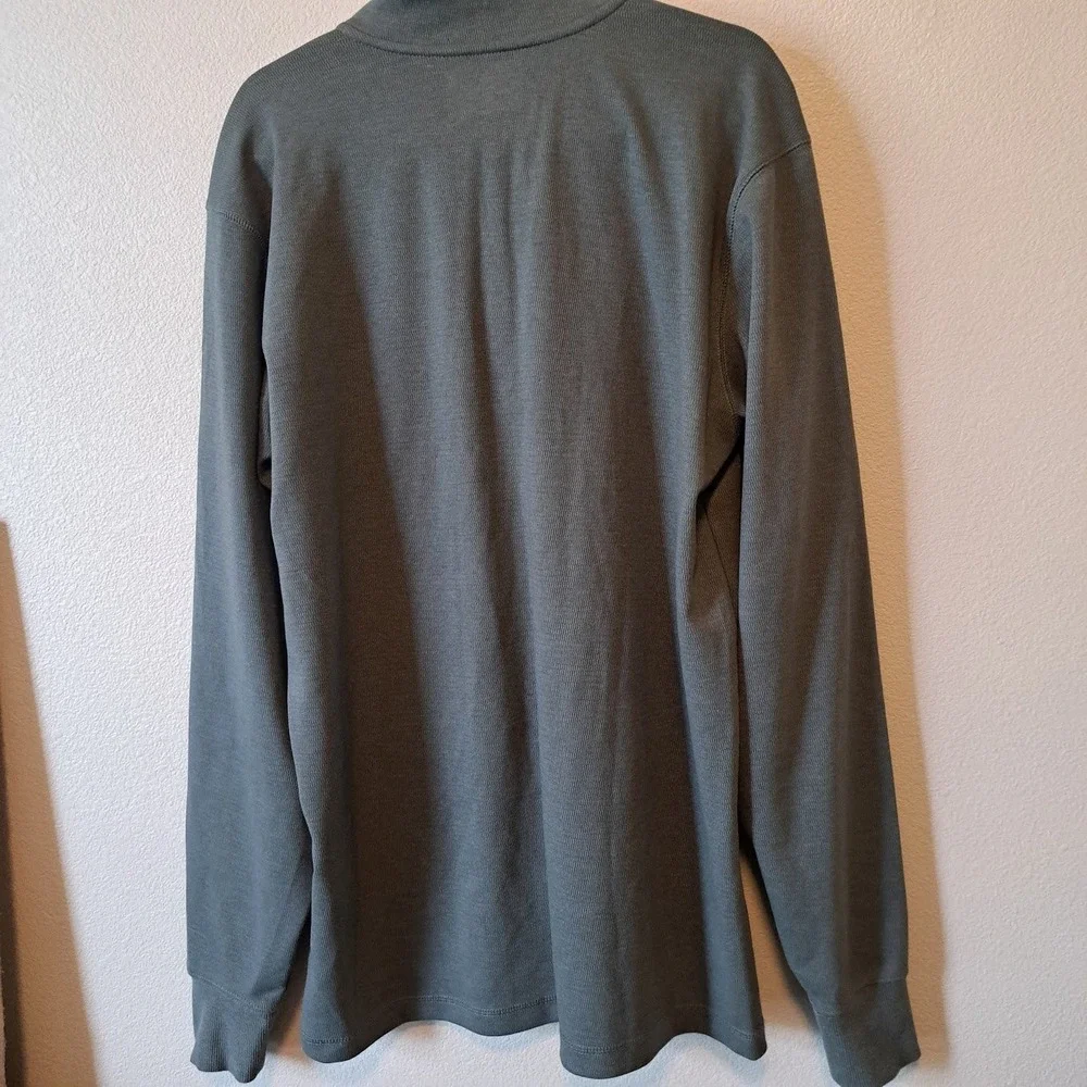 Carhartt Mens Relaxed Fit Quarter Zip Pullover Gray Large Tall Mock Neck L TALL