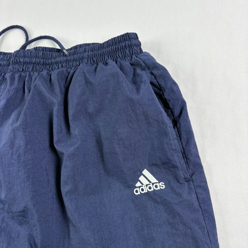 Vintage Adidas Jogger Track Pants Mens XL Blue Stretch Baggy Tapered Y2K