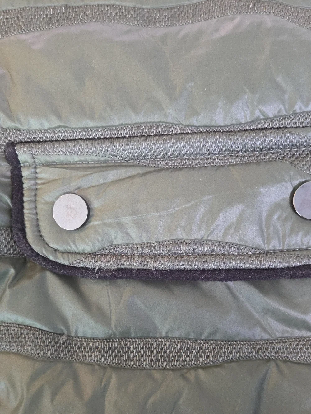 Petrageous Olive Green Quilted Dog Puffer Coat with Pocket Detail