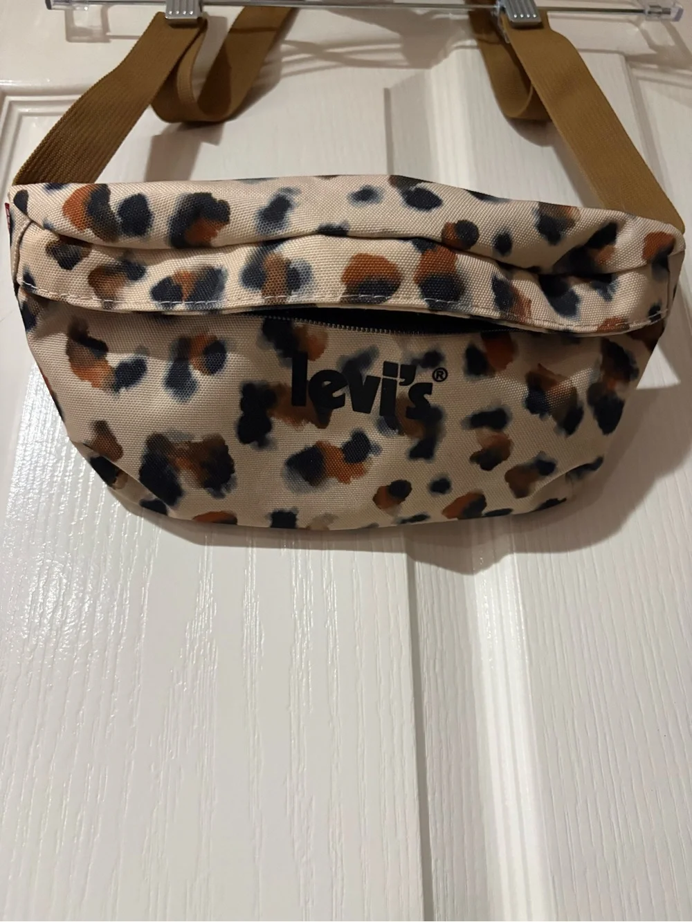 Levi's Leopard Print Crossbody Belt Bag in Beige, Brown & Black