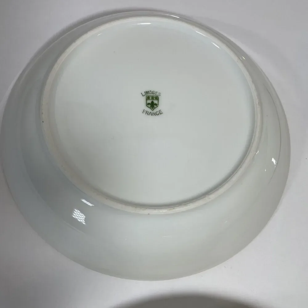 Set Of 6 Limoges Pink Thistle 7 1/2” Salad Plates