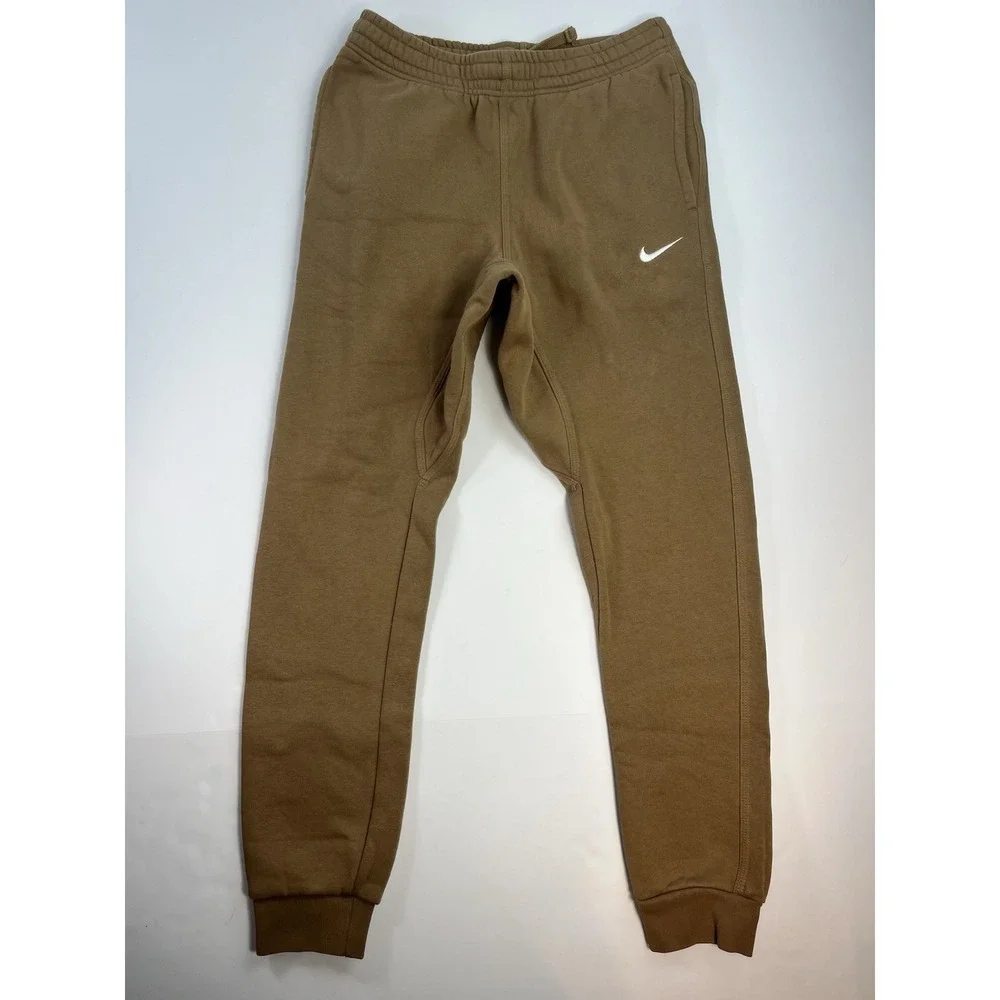 Nike Sweat Pants Light Brown Men's Size SMALL Standard Fit Taper Leg Joggers