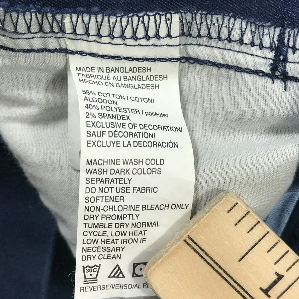 Izod SportFlex Chino Pants 44x30 Blue Flat Front Big & Tall Stretch Preppy New