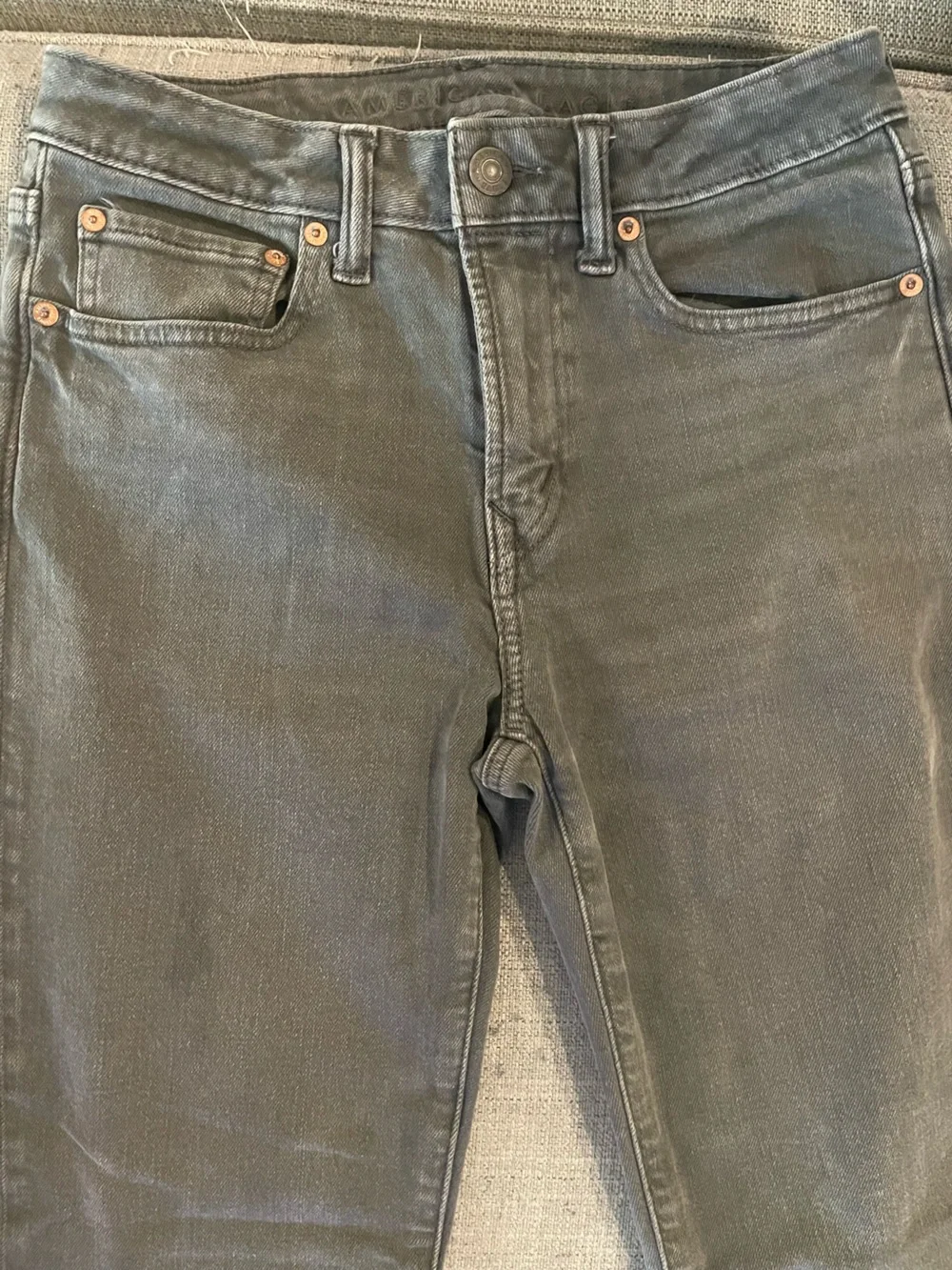American Eagle Outfitters Men's Straight Jeans in Gray