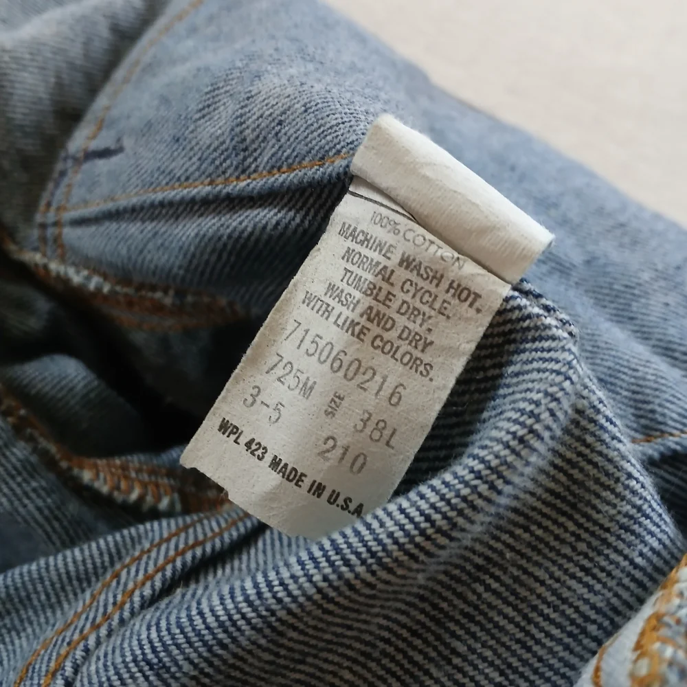 levis ♡ 80s denim trucker type 3 jacket vintage red tab removed retro 38long