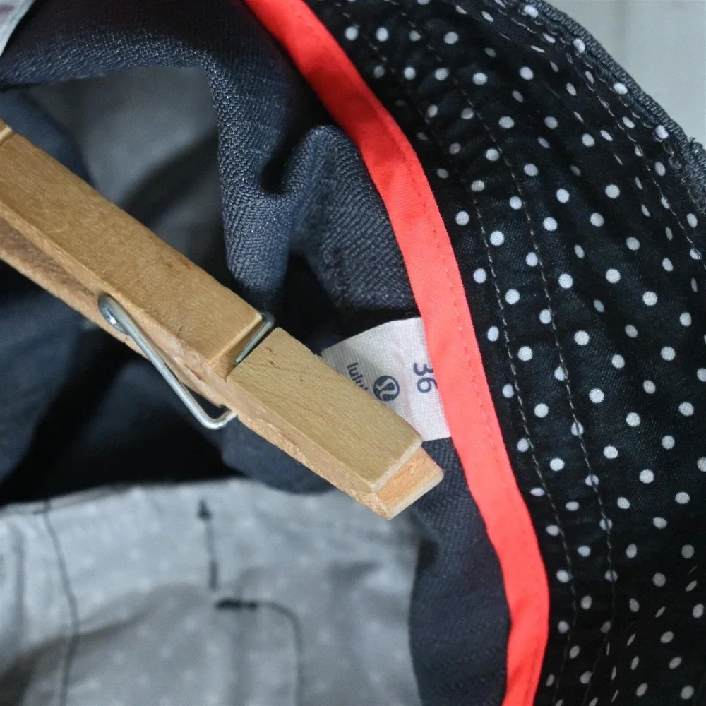 Lululemon 36x32 Gray Stripe‎ Zip Pocket Commuter Mens Pants