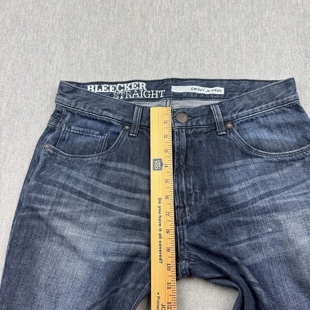 DKNY‎ Jeans Mens 32x32 Blue Denim Bleecker Straight Leg Dark Wash Casual Classic
