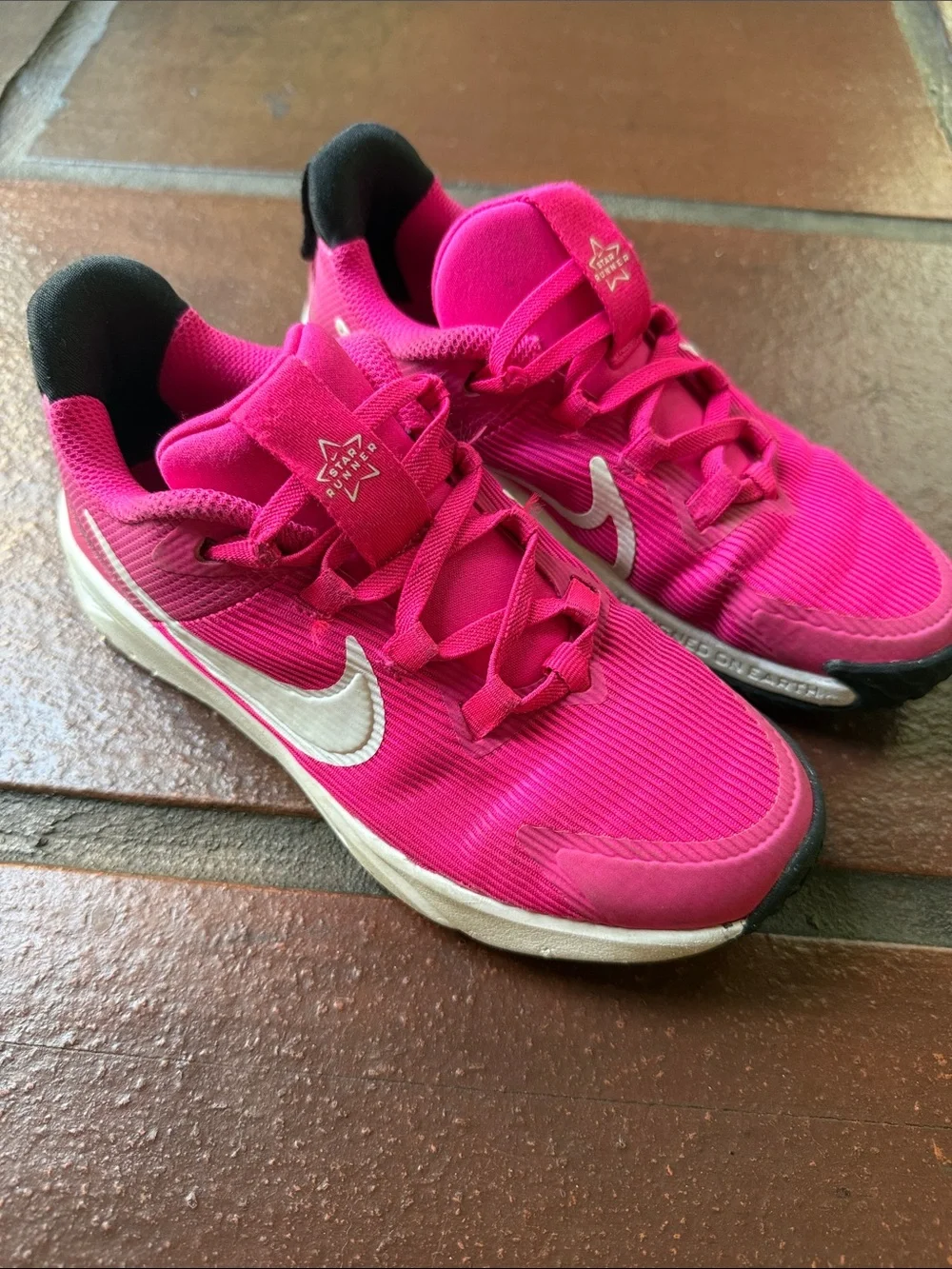 Nike Women's Hot Pink Athletic Sneakers with White Swoosh