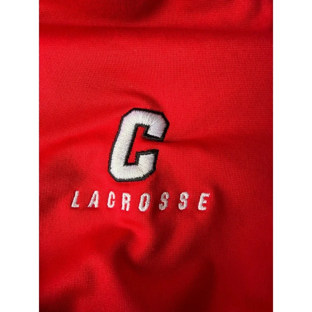 Nike Dri-FIT Cornell Lacrosse 1/4 Zip Pullover Men's Large Red Athletic Sweatshi