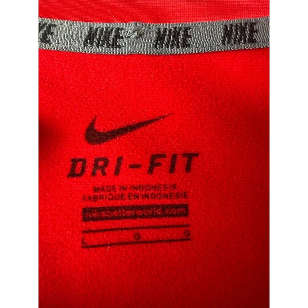 Nike Dri-FIT Cornell Lacrosse 1/4 Zip Pullover Men's Large Red Athletic Sweatshi