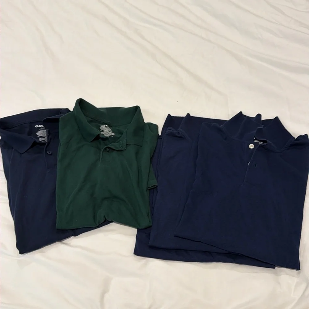 BOY XXL UNIFORM POLO BUNDLE. CHILDRENS PLACE & OLD NAVY. GUC.