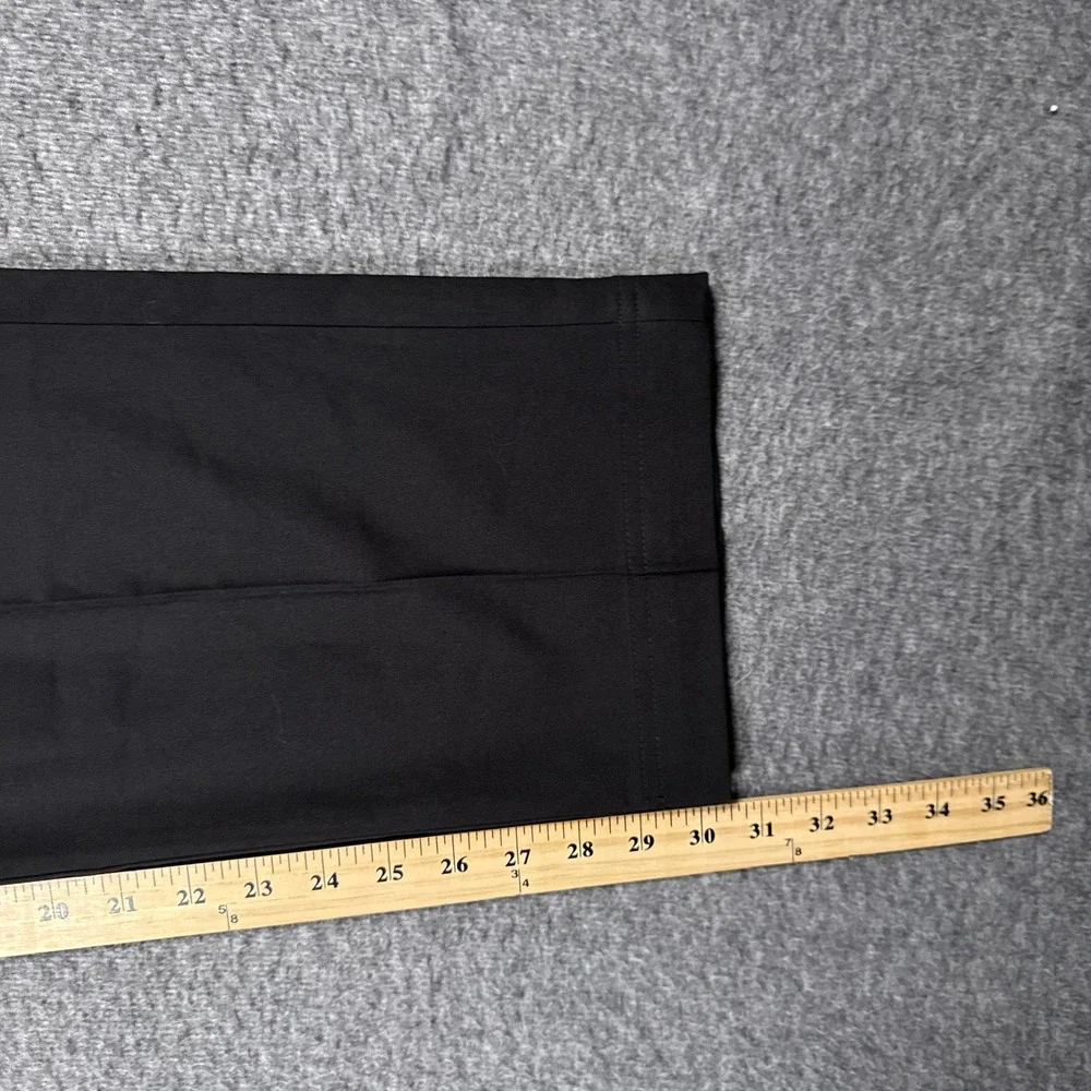 I Love Ugly Winston Pants Mens Small Black Pleated Wool Blend Stretch Trousers