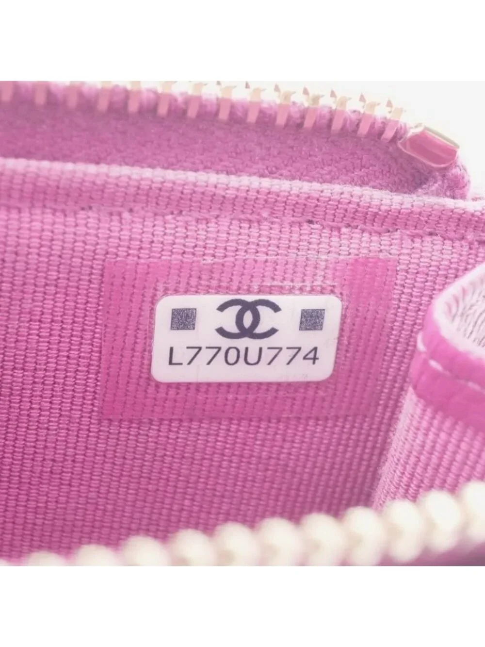 Chanel Wallet Coin Purse Purple Gold CC Logo Fragment Case Classic Zip Card