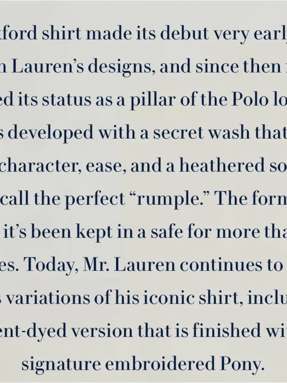 Polo Ralph Lauren oxford shirt