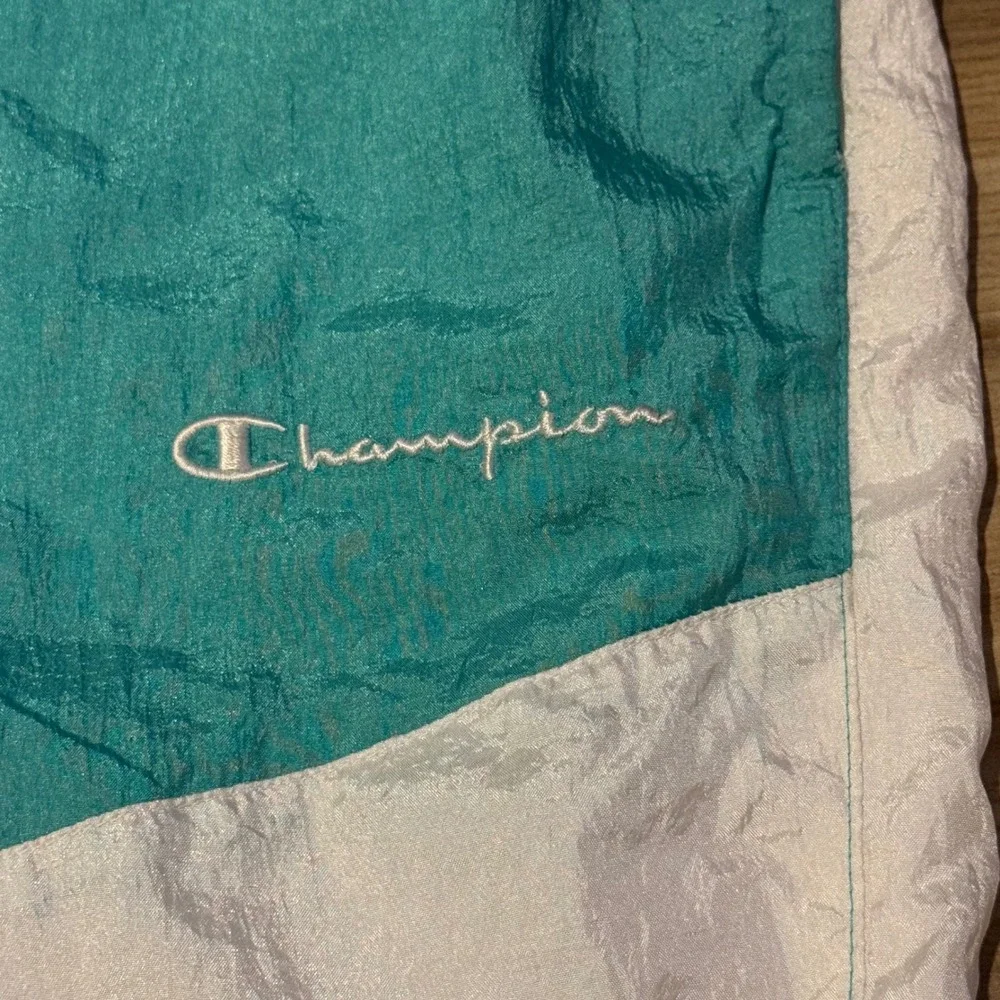 Champion Retro 90s Style Crinkle Nylon Windbreaker Pants Colorblock Size L