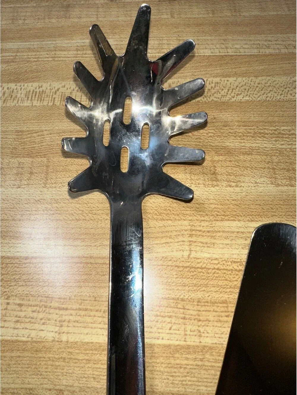 Vintage Serving Steel Utensils brass/copper-plated handles
