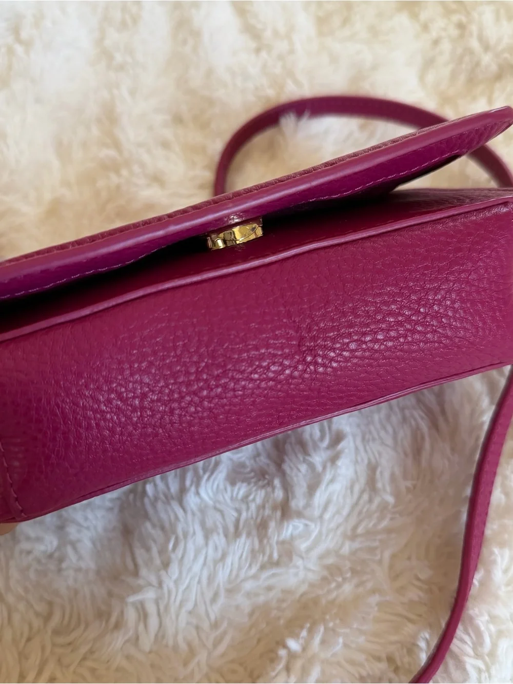 Tory Burch Pebbled Leather Crossbody Bag Pink