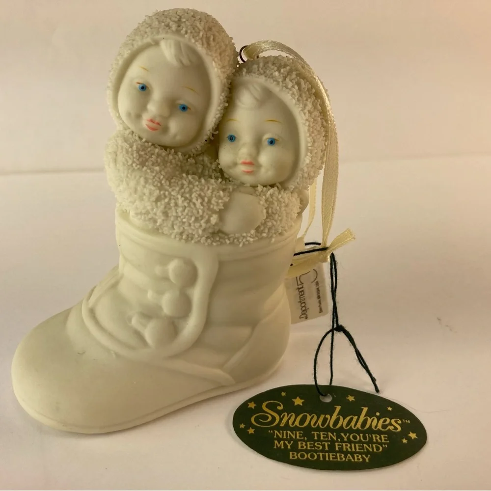 Dept 56 SnowBabies “Nine, Ten, You’re My Best Friend”Ornament Figurine 1998  VTG