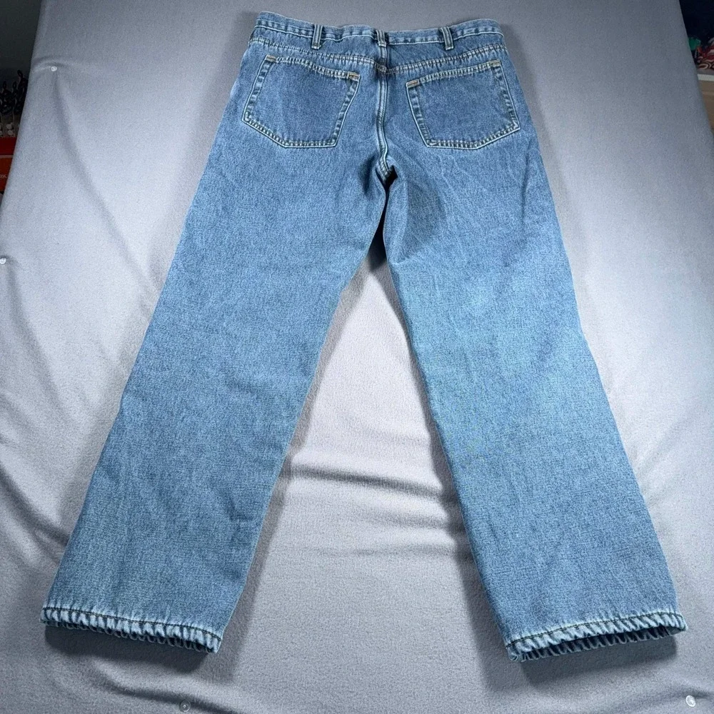 Full Blue Men's Fleece Lined Jeans Outdoor Workwear Denim HB003 Bonded sz 36x32