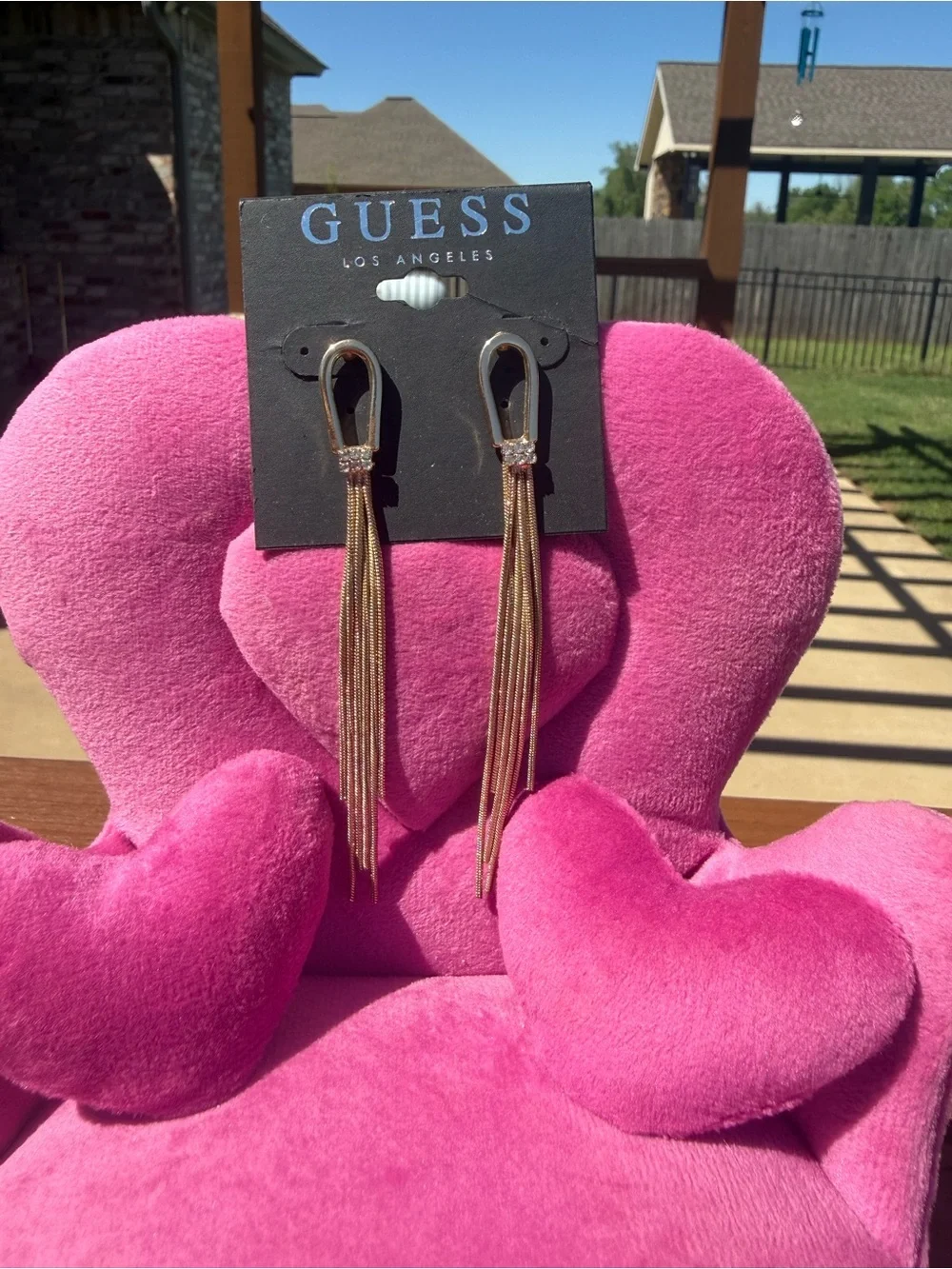 Guess Gold / Silver Tassel Drop Earrings