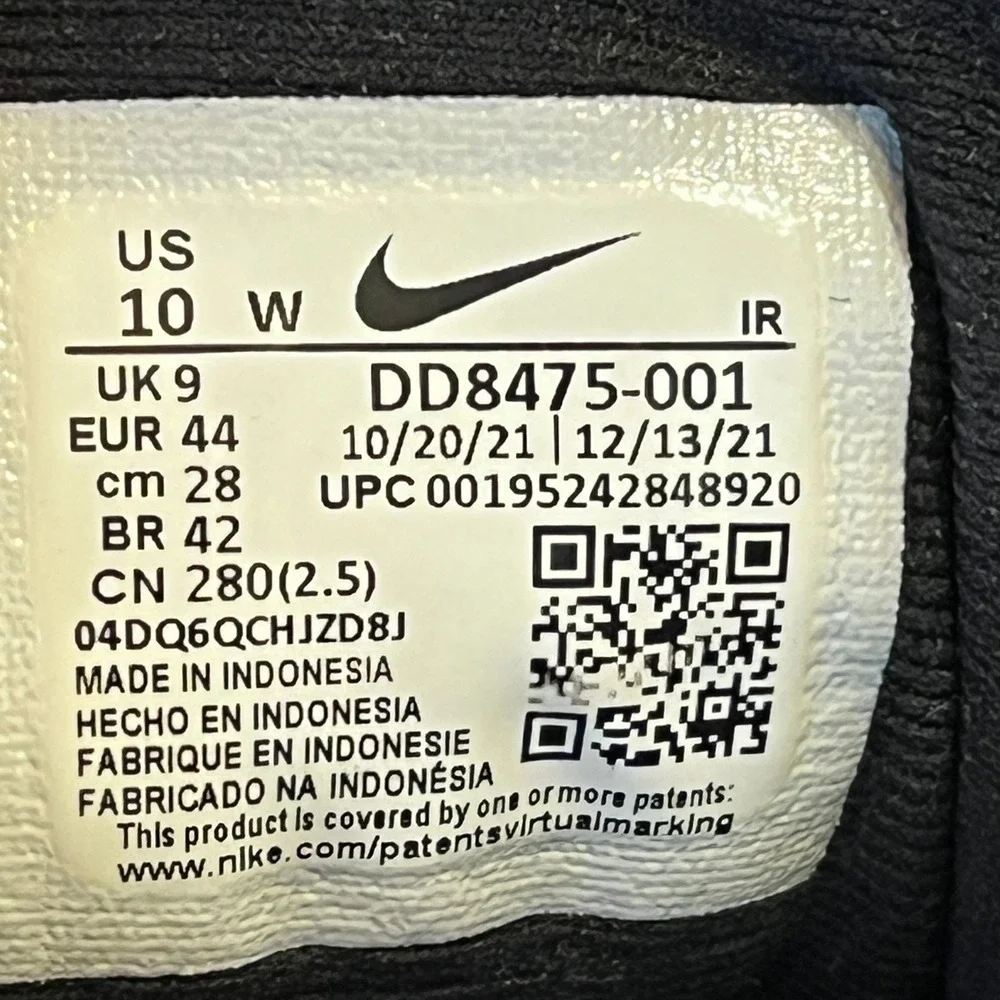 Nike Revolution 6 Next Nature Mens Black Running Shoes DD8475-001 Size 10 Wide