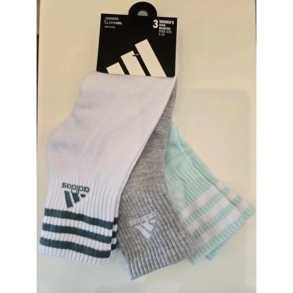 S:8 Adidas High Quarter Socks
