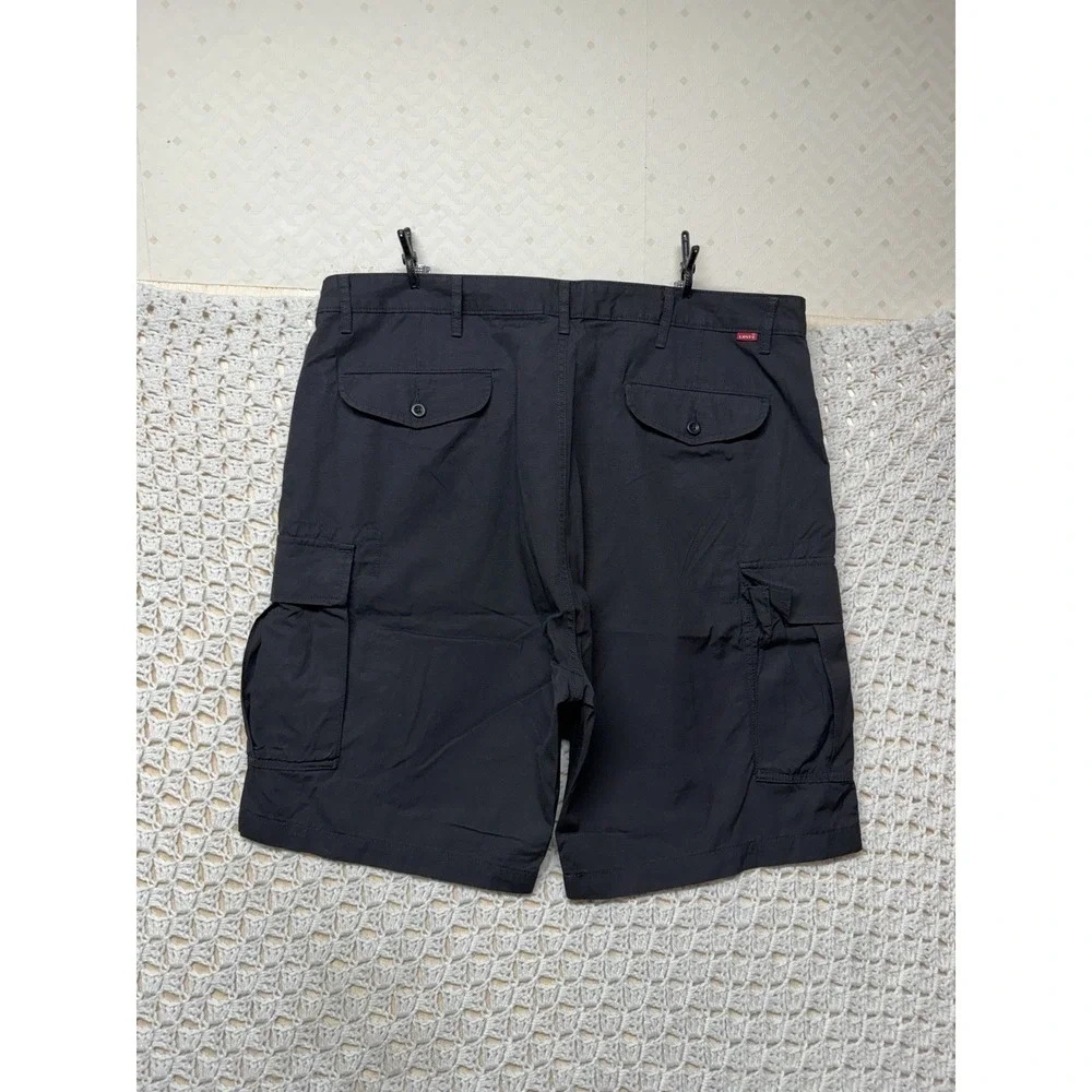 Levi's Khaki Carrier Cargo Shorts Mens Size 40 Black Ripstop Hiking Chino Casual