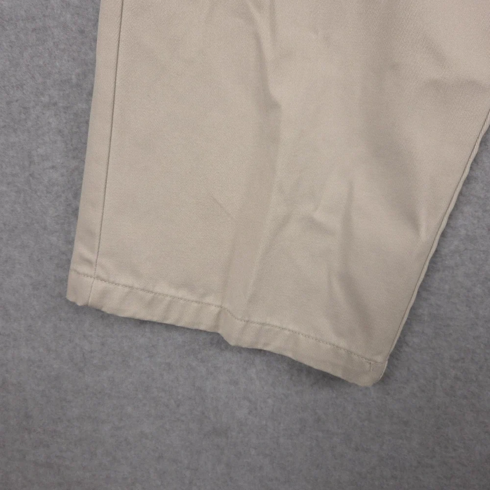 Dockers D3 Mens 34x30 Cream Ivory Khaki Flat Front Casual Chino Pants School