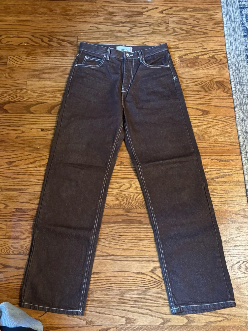 BDG Brown Contrast Stitch Skate Fit Jeans Men's 30x32 Straight Y2K Skater