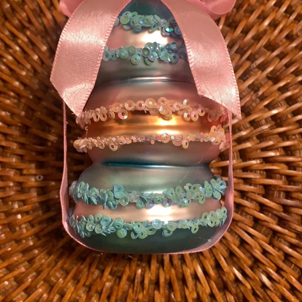 Macaron Trio Hanging Ornament by Gerson NWT