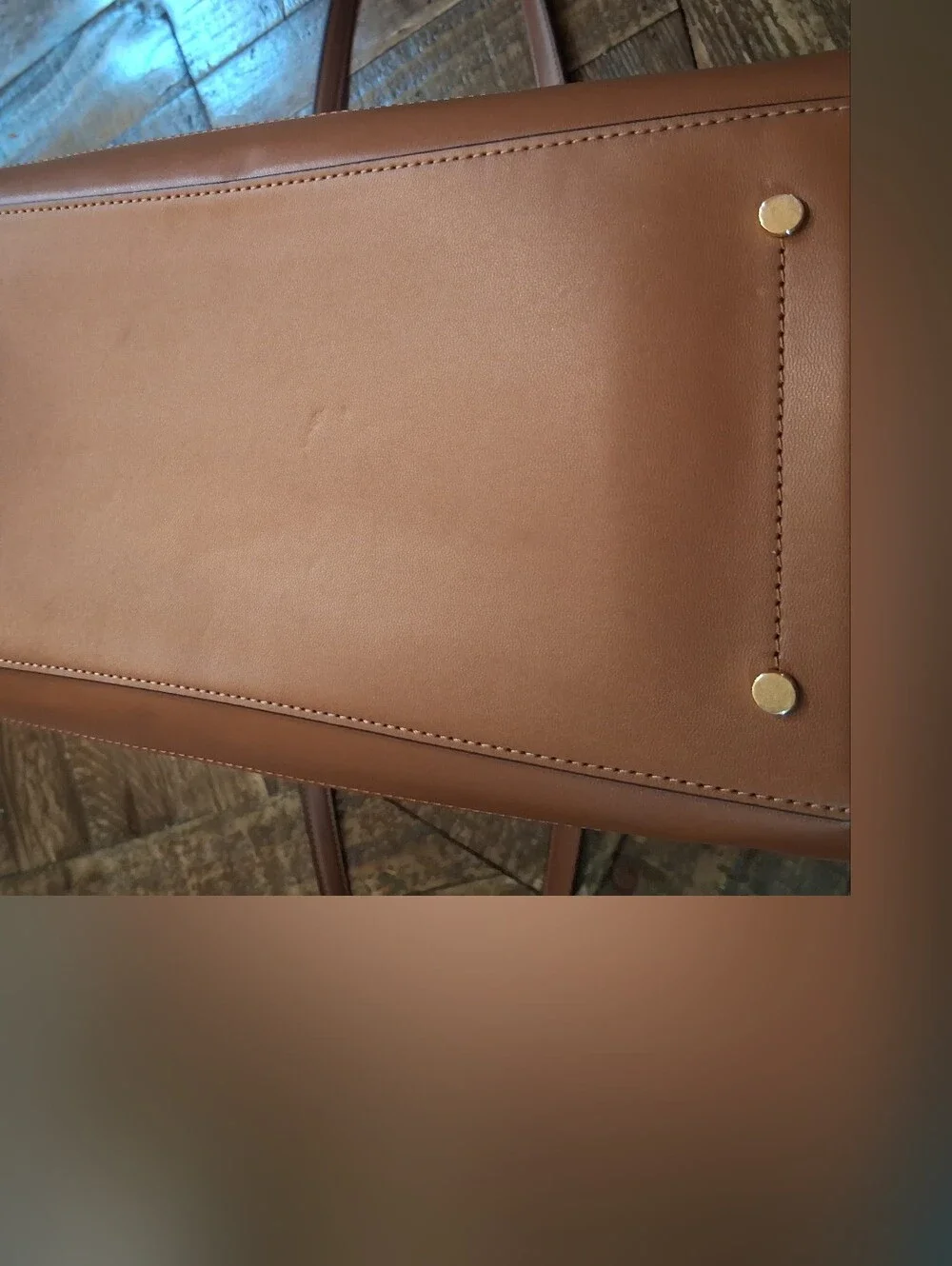 kate spade Canvas Tote in Cream and Tan with Logo