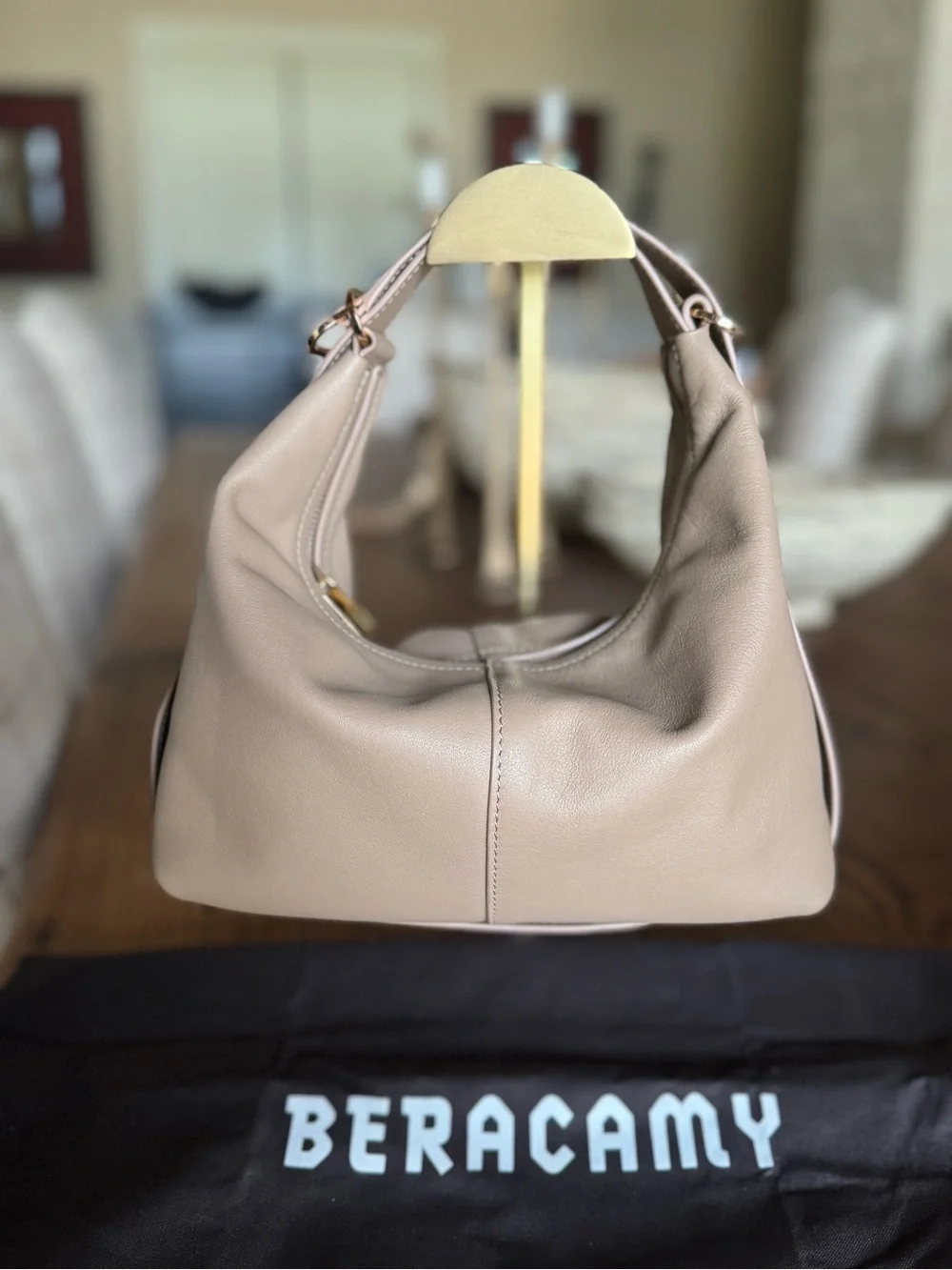 Beracamy Empiricism 7-Ways to wear bag in toffee full grain leather