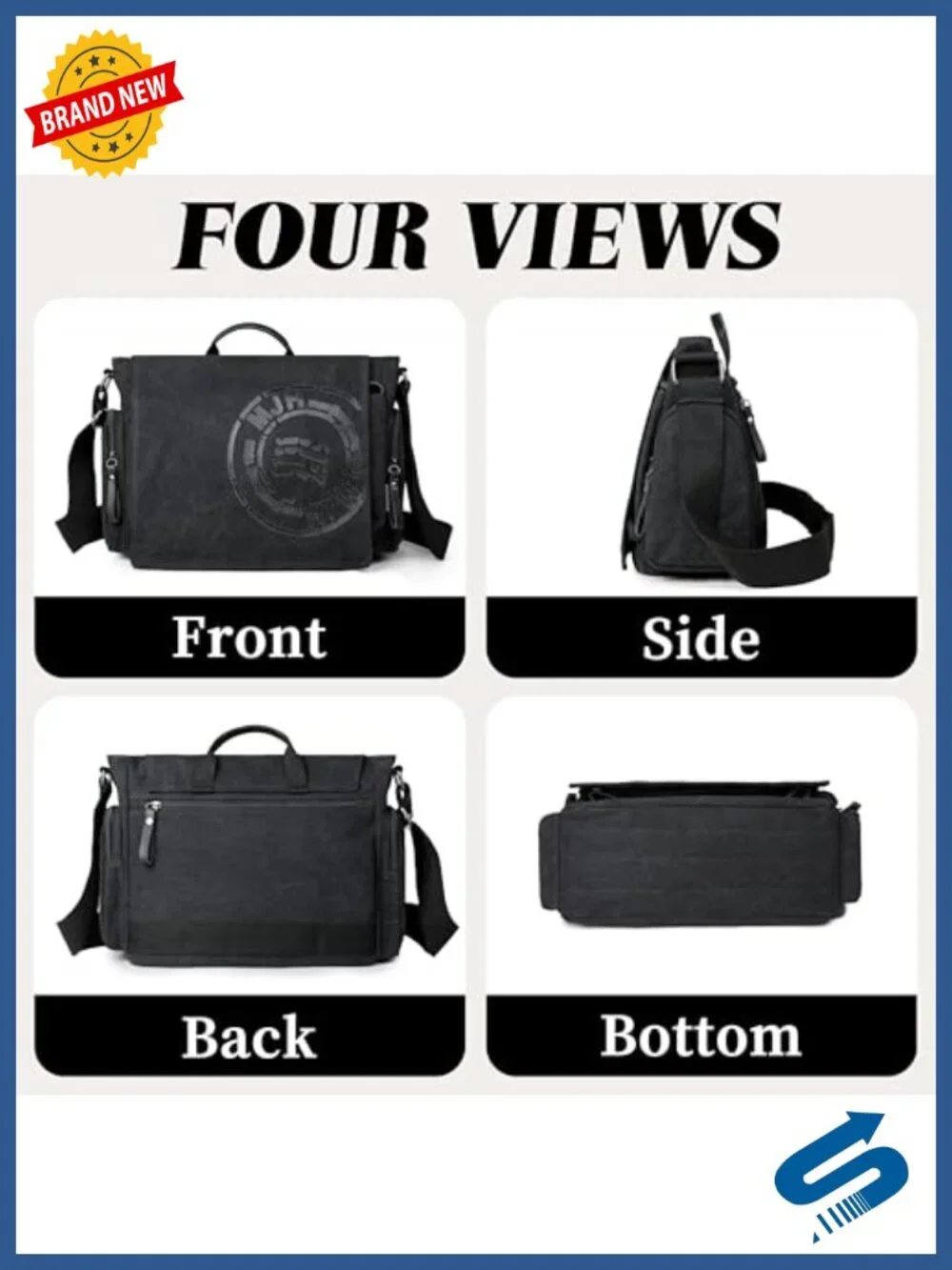 Canvas Messenger Bag Laptop Bag Travel Shoulder Bag Satchel