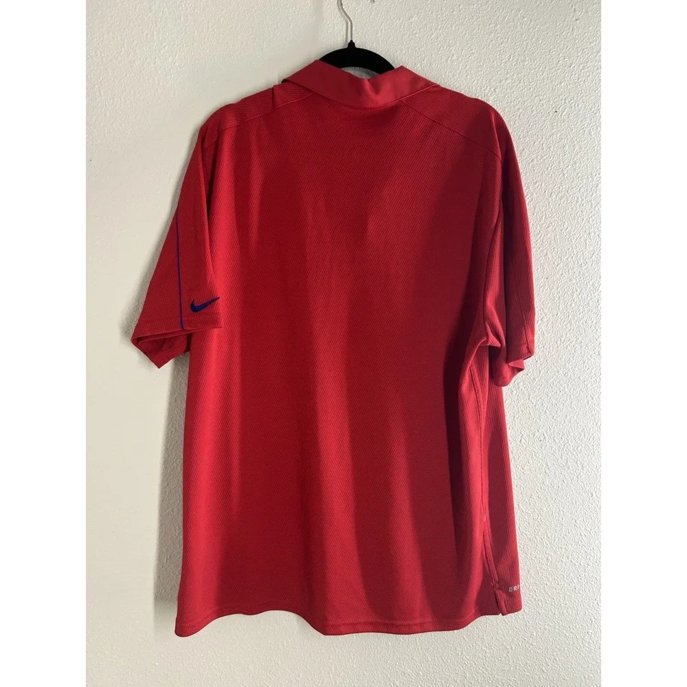 New York Giants Nike Golf Polo Shirt Mens On-Field Red Stay Cool Dri Fit LARGE