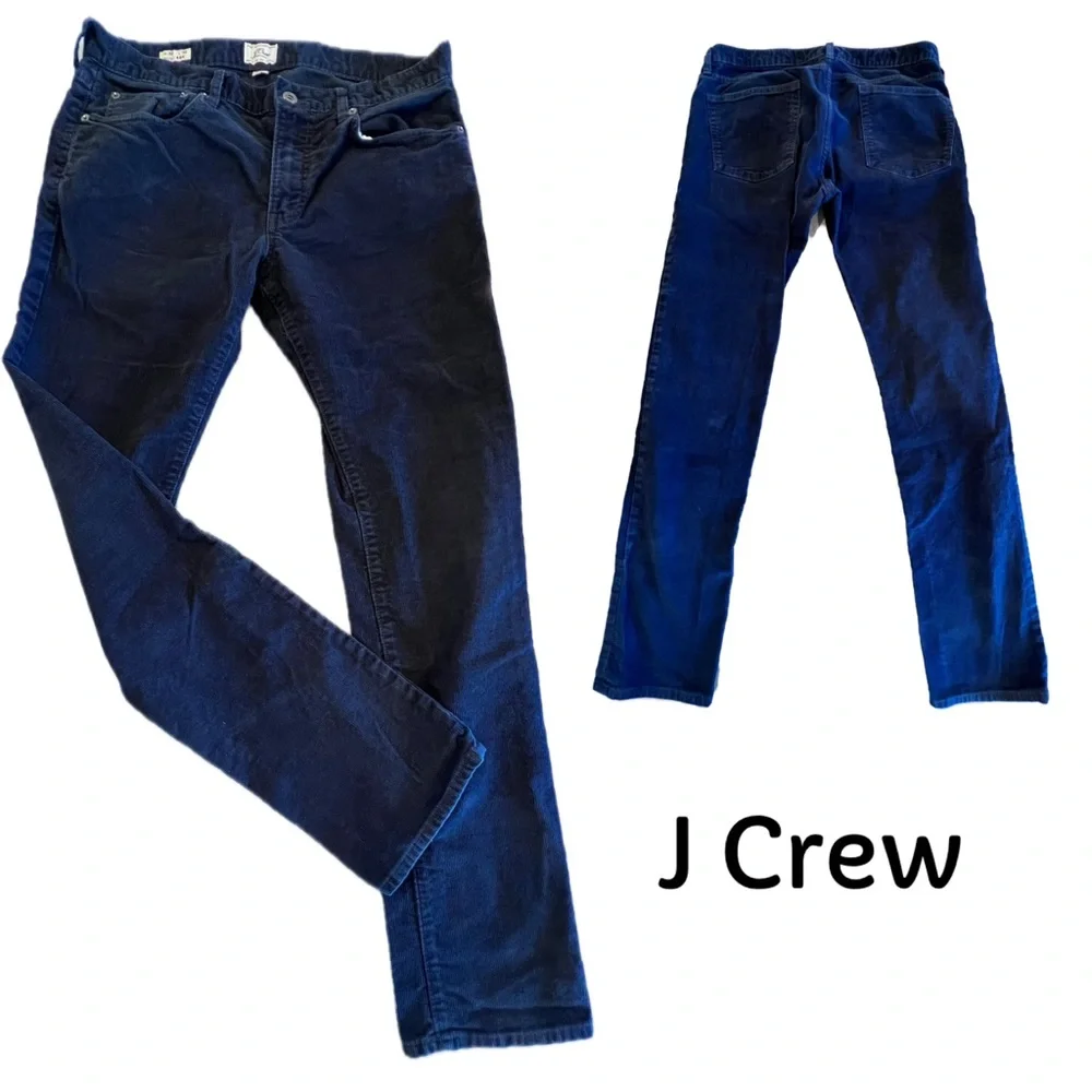 J. Crew Corduroy Navy/Black Pants Style 484 W32 L32
