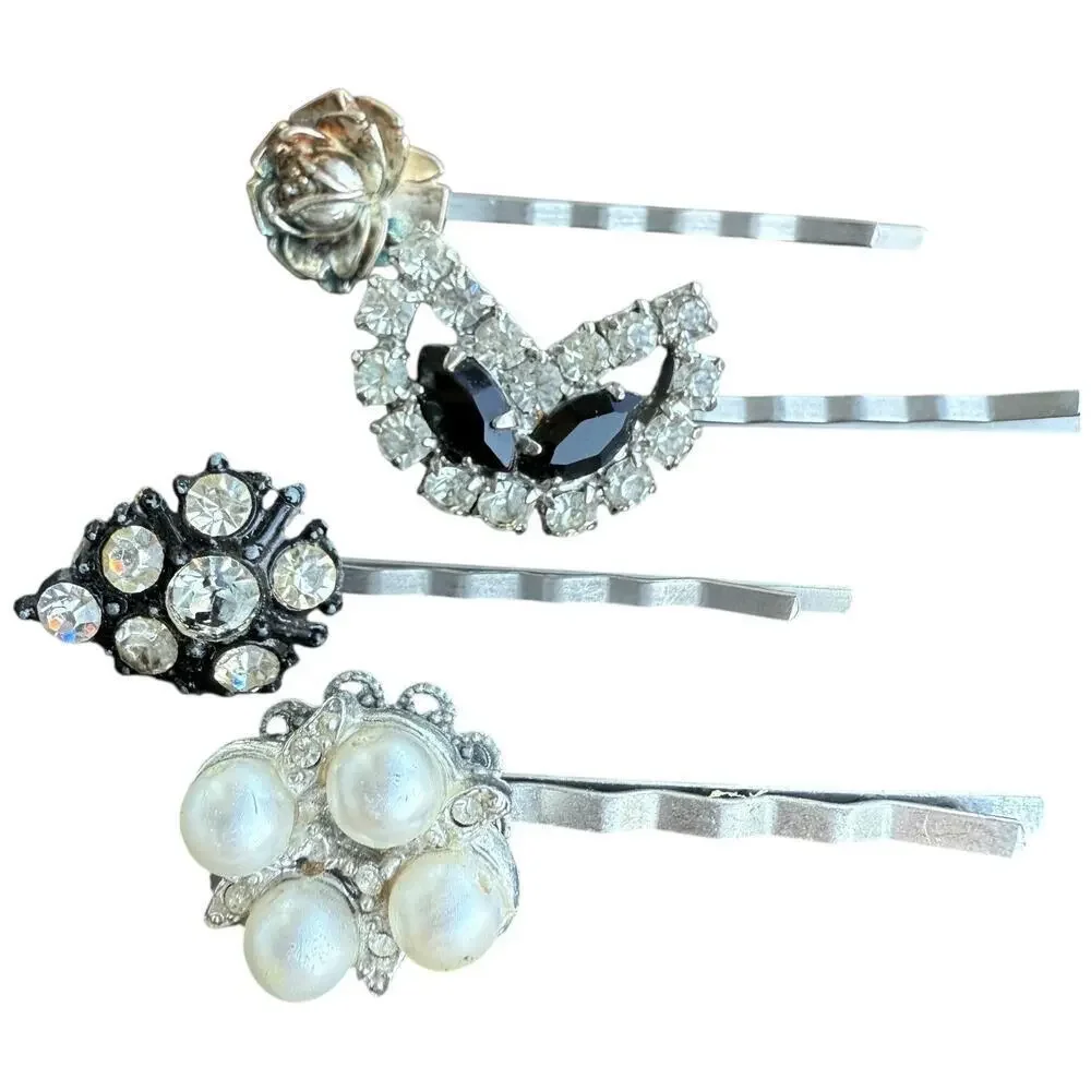 Bridal Hair Pins Pearl And Rhinestone Vintage Jewelry Wedding Hair Accessories