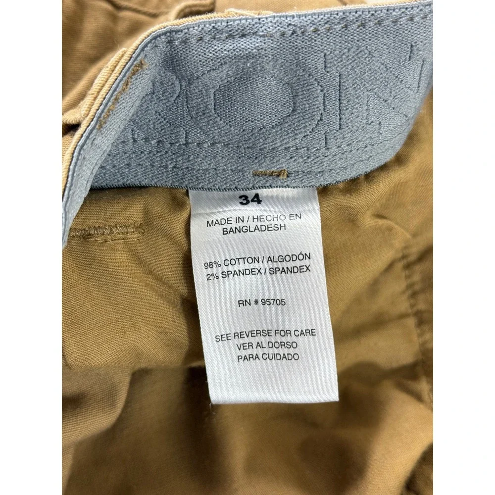Iron Co Cargo Shorts Men's 34 Tan Stretch Twill Utility Workwear