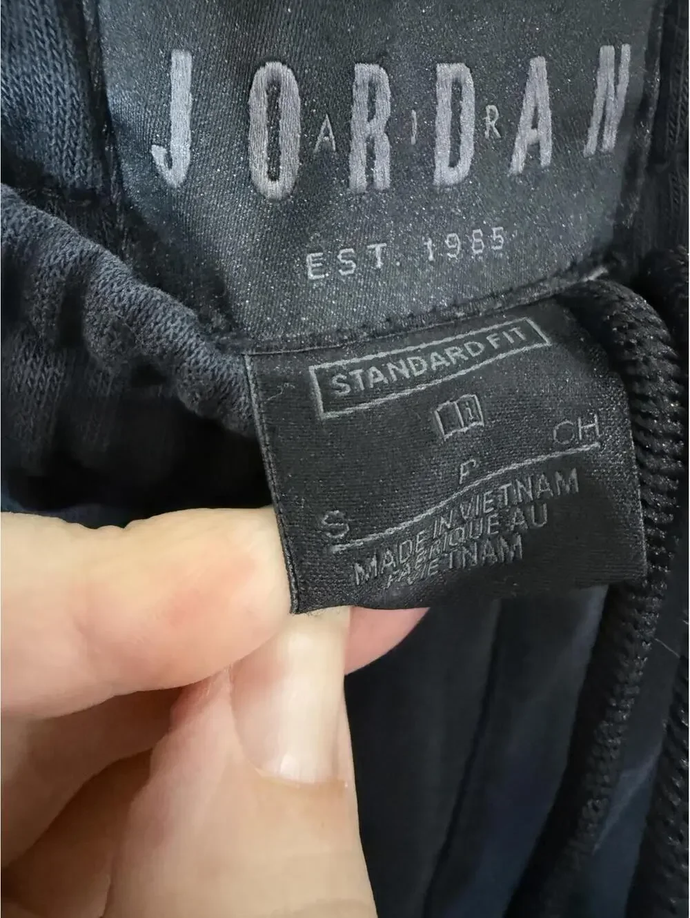 Jordan Men's Black Casual Shorts with Side Logo Tape Small