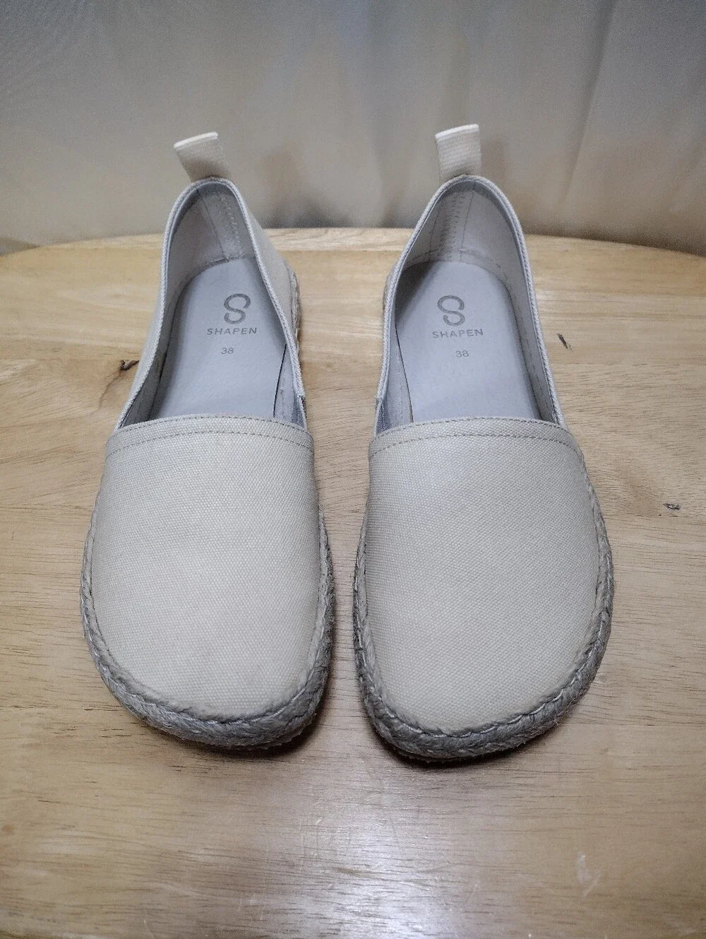 Shapen Playa Espadrilles Barefoot Shoes, Beige, EU 38 US 7.5-8