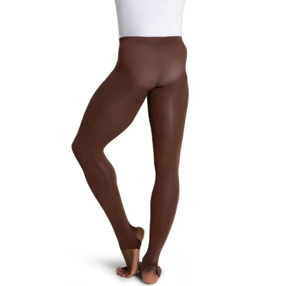 Capezio Stirrup Tight #1961 Tights Size S/M Java Brown Color NIB
