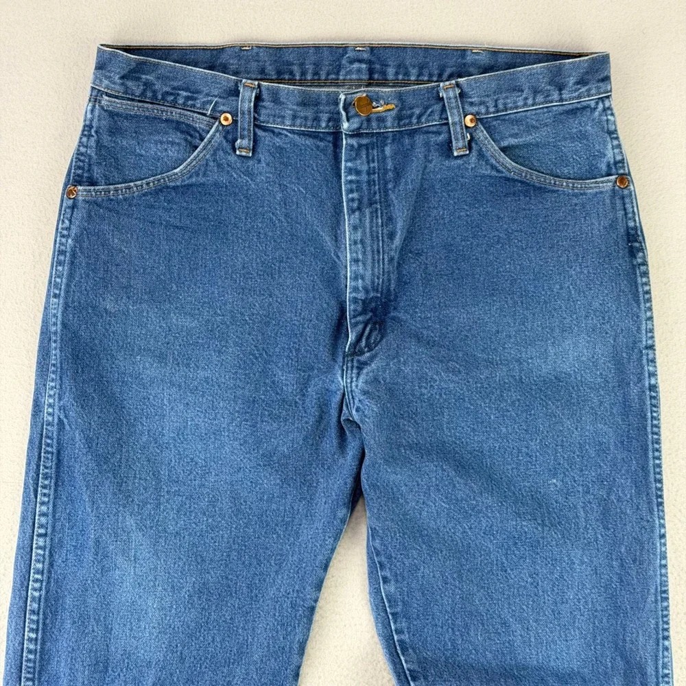 Wrangler Jeans 13MWZ Cowboy Cut Mens 36x32 Blue Denim‎ Western Rodeo Retro Work