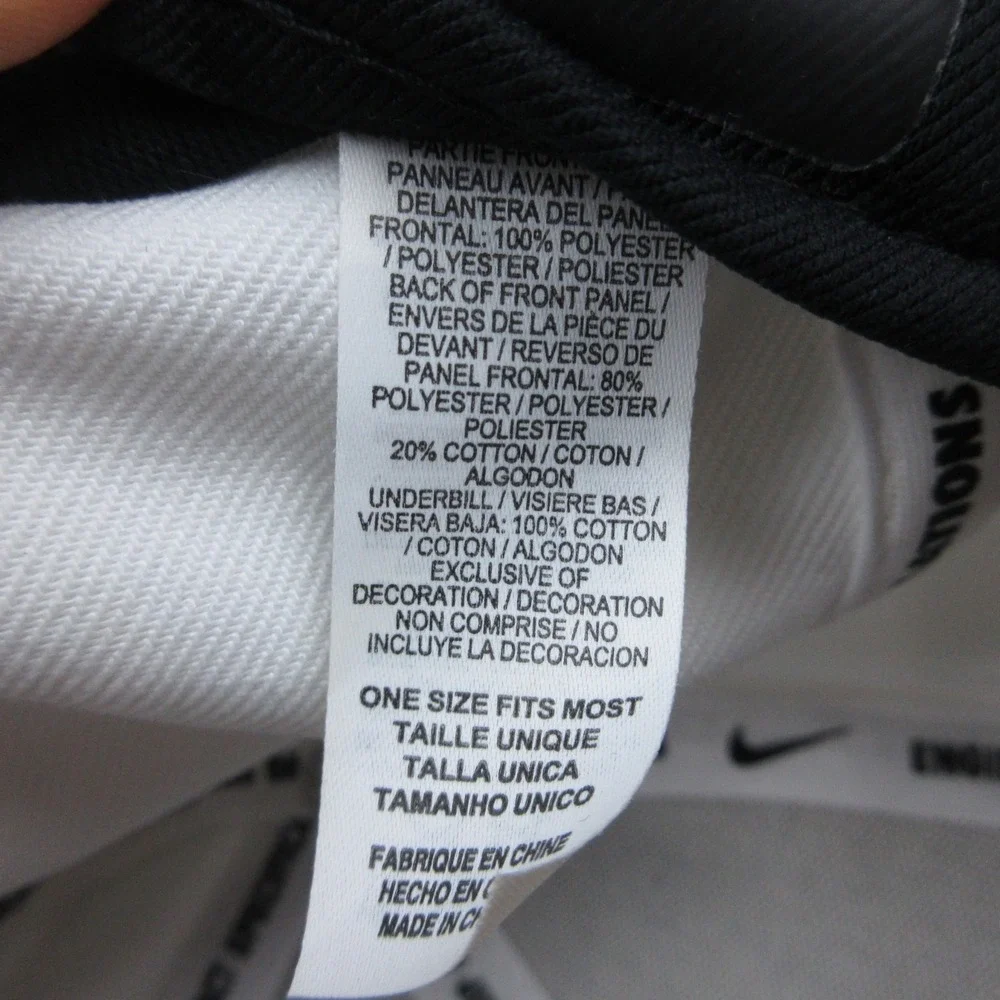 Nike Hat Cap Mens Snap Back White Red Sportswear Pro Drifit Twill Performance