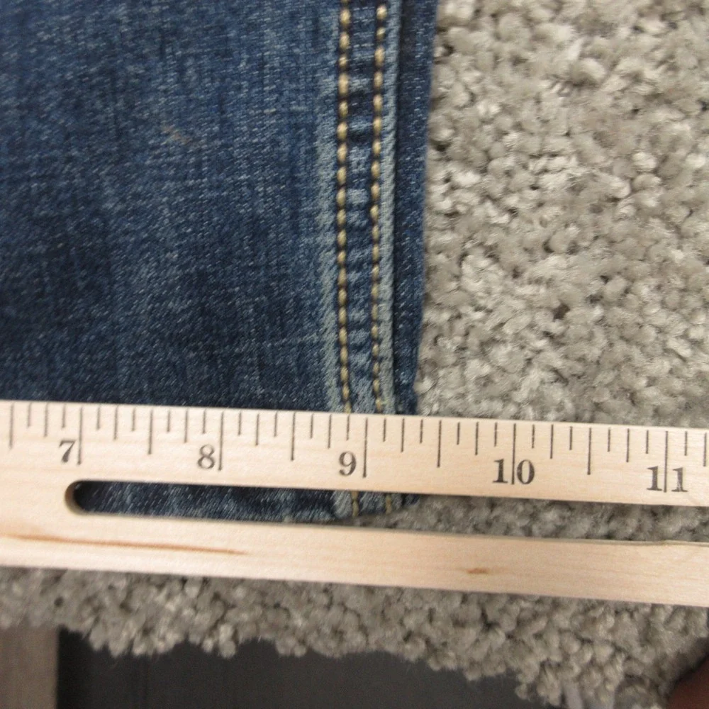 Wrangler Retro Jeans Mens 36x34 Blue Slim Boot Faded Whisker Cowboy Denim Pants