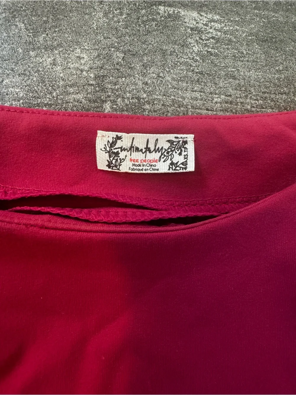 Intimately free people, long sleeve, laced, sangria, XS, new